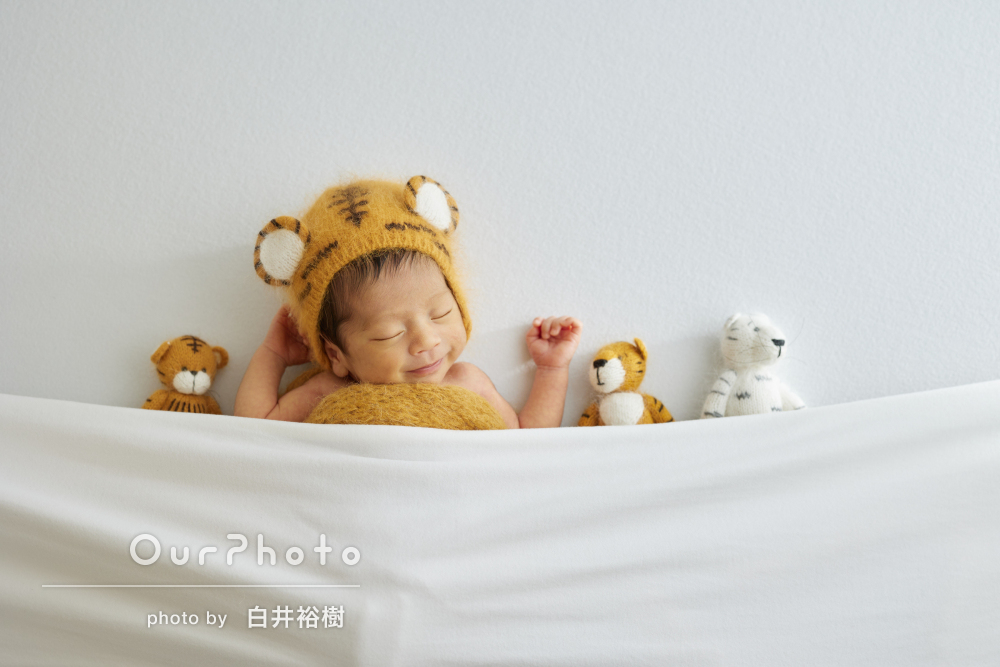「赤ちゃんを可愛く撮影していただきました」ニューボーンフォトの撮影