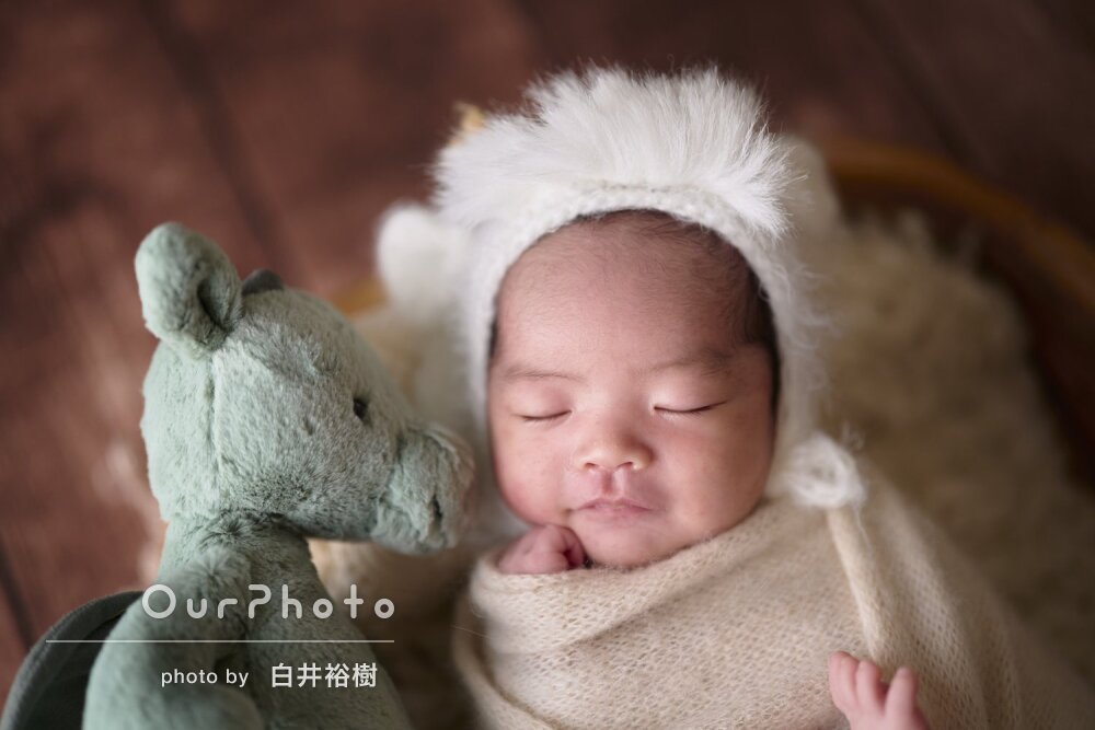 「素敵な写真をありがとう」幸せそうな寝顔！ニューボーンフォトの撮影