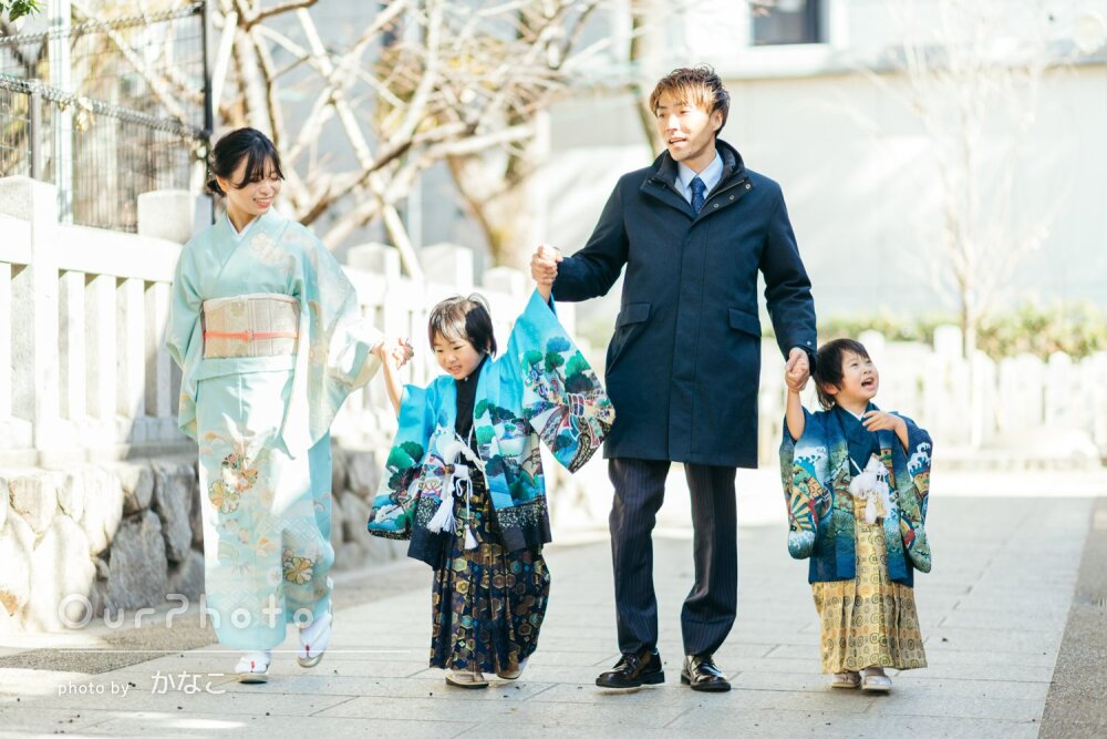 「子供も楽しそうに」ご兄弟の羽織袴姿がカッコイイ！七五三の撮影